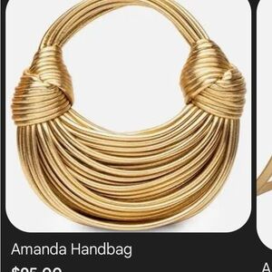 Elegant Gold Amanda Handbag